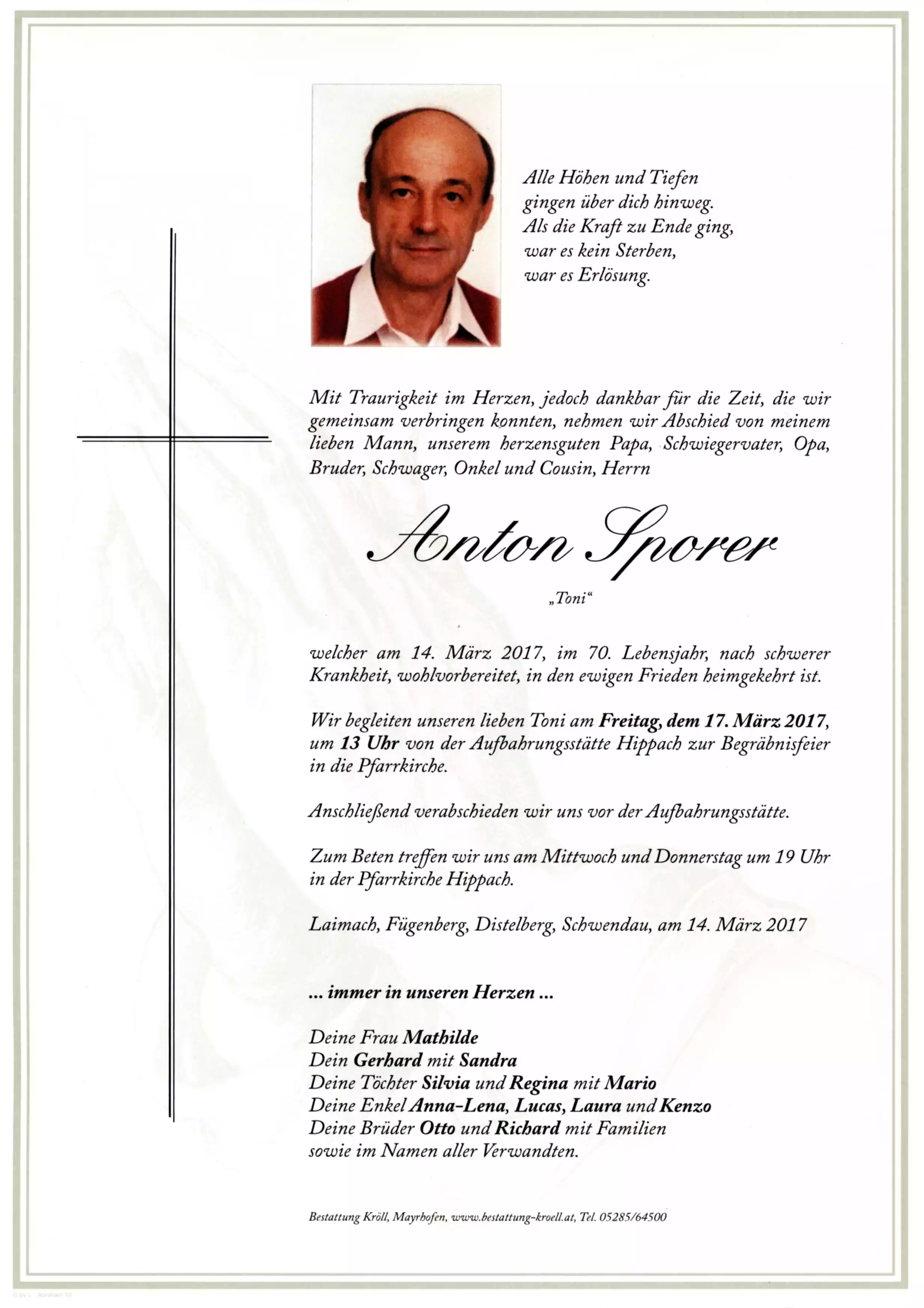Parte von Anton Sporer